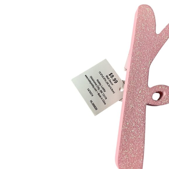 Pink Glitter Princess Wall Decor Sign Glittered Lettering For Home Girls Room De - Picture 4 of 9